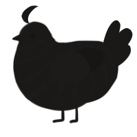 A sable chicken with a bar pattern