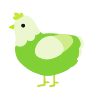 Slime Block, a grass and apple chicken with a head pattern