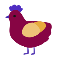 Amanda, a maroon and honey chicken