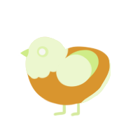 (unnamed), a orange and apple chicken with a head pattern