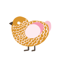 (unnamed), a orange and rose chicken with a lace pattern