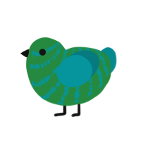 (unnamed), a viridian and teal chicken with a bar pattern