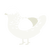 A white chicken with a half-lace pattern