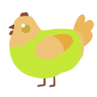 A lime and honey chicken with a head pattern