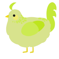 A lemon and lime chicken with a neck-speckle pattern