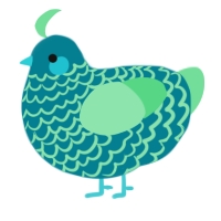 A sea and spring chicken with a lace pattern