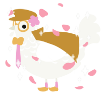 A white chicken with a half-lace pattern