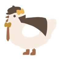 A cream chicken
