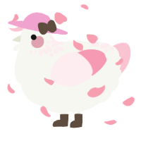 A white and rose chicken with a neck-speckle pattern