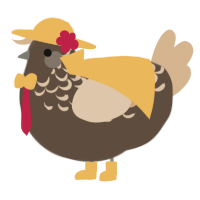 A bark and beige chicken with a half-lace pattern
