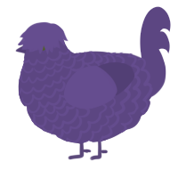 A overcast chicken with a lace pattern