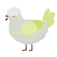 A mist and lemon chicken with a lace pattern