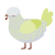 A mist and lemon chicken with a lace pattern