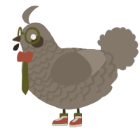 A ash chicken with a lace pattern
