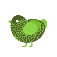 (unnamed), a olive and grass chicken with a lace pattern