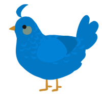 A sapphire chicken with a half-lace pattern