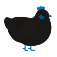 A sable chicken