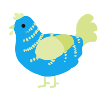 A sky and lemon chicken with a half-bar pattern
