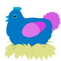 A sapphire and orchid chicken