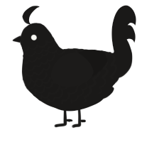A sable chicken with a lace pattern