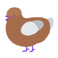 A brown and mist chicken