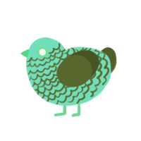 SuperFresh, a mint and olive chicken with a lace pattern