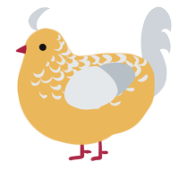 A honey and mist chicken with a half-lace pattern