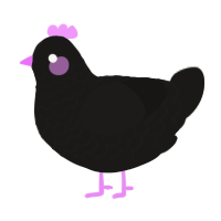 A sable chicken with a lace pattern