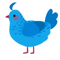 A sky and sapphire chicken with a half-lace pattern