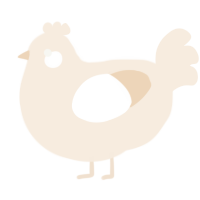 A cream chicken