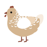 A beige and cream chicken with a half-lace pattern