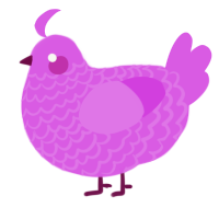 A orchid chicken with a lace pattern
