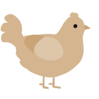 A beige chicken