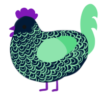 A tumblr and spring chicken with a double-lace pattern