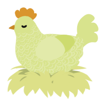 A lemon chicken with a double-lace pattern