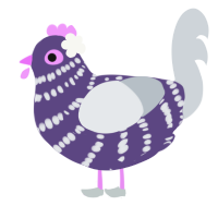 A overcast and mist chicken with a bar pattern