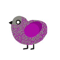 goth house, a ash and plum chicken with a double-lace pattern