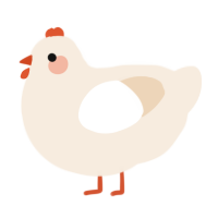 A cream chicken