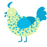 (unnamed), a apple and cerulean chicken with a speckle pattern