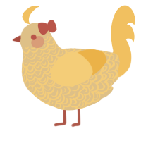 A beige and honey chicken with a double-lace pattern