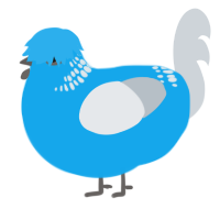 A sky and mist chicken with a neck-band pattern