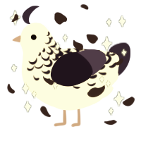 A tumblr and apple chicken with a half-lace pattern