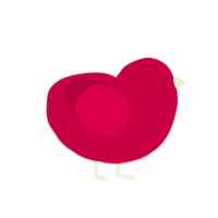 A maroon chicken