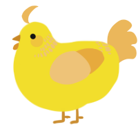 A yellow and honey chicken with a neck-band pattern