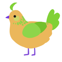 A honey and grass chicken with a neck-speckle pattern