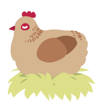 A beige and brown chicken with a neck-band pattern