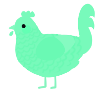 A maroon chicken with a lace pattern