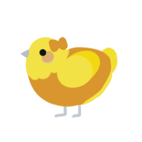A orange and yellow chicken with a head pattern