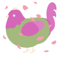 A overcast and viridian chicken with a head pattern
