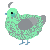 A wine and grey chicken with a double-lace pattern